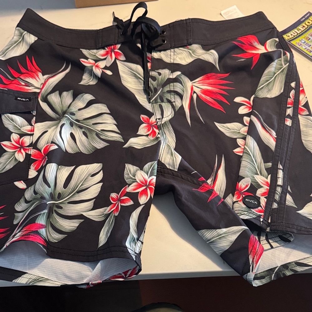 RVCA Black Tropical Floral Board Shorts